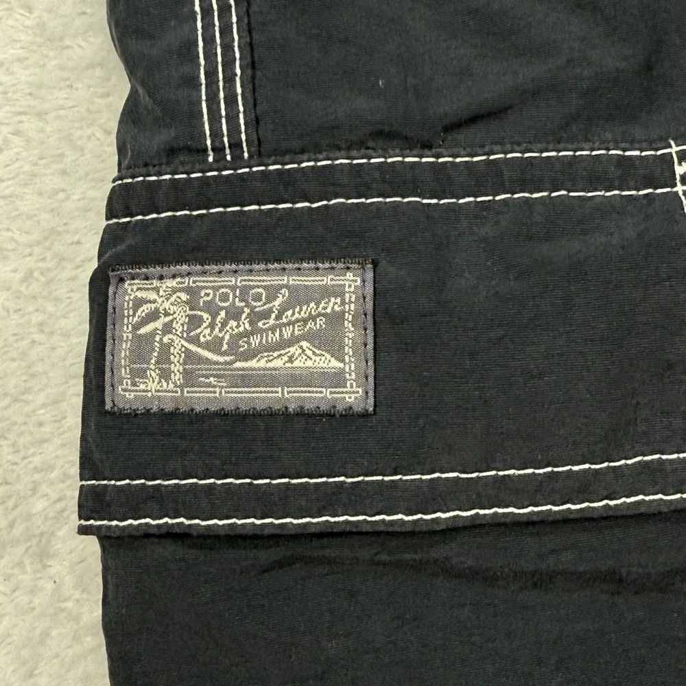 Polo Ralph Lauren‎ Swim Trunks Mens Large Navy Blue Red Board Shorts Beachwear